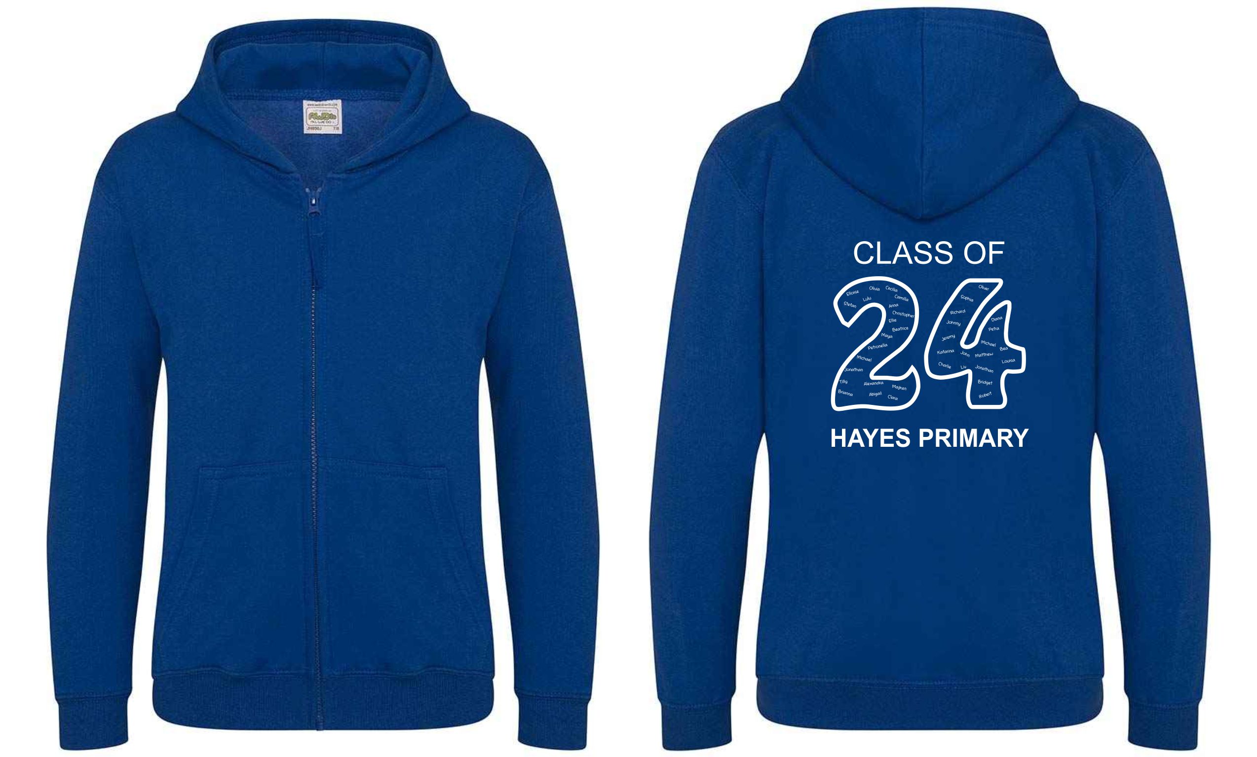Leavers JH050 Senior Full Zip Hoody Style 3 from £18.63 +vat - Click Image to Close